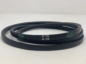 A70 V-Belt 1/2" x 72" Outside Circumference Classic Wrapped Diesel Belting