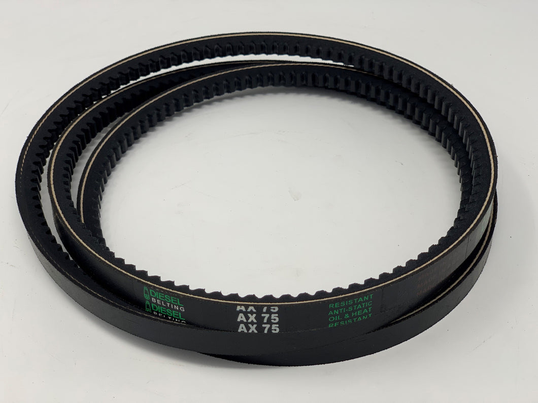 Dayton 6L250 Replacement V Belt AX75 Classic Cogged  1/2 x 77in Outside Circumference