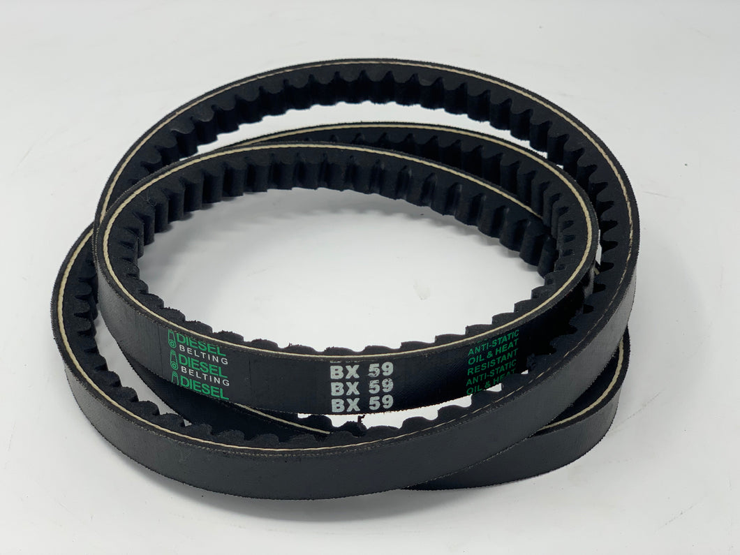 BX59 Classic Cogged V-Belt 21/32 x 62in Outside Circumference
