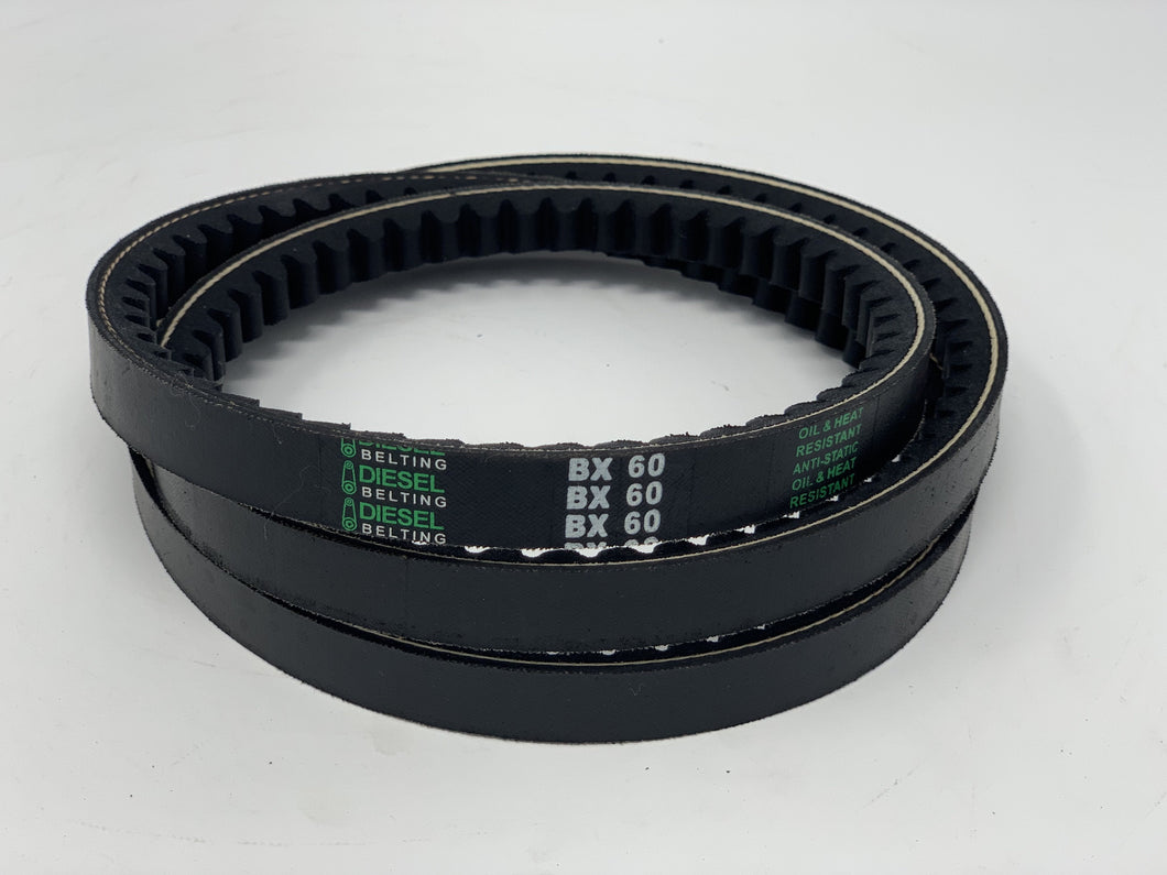 Dayton 6A130 Replacement V Belt BX60 Classic Cogged  21/32 x 63in Outside Circumference